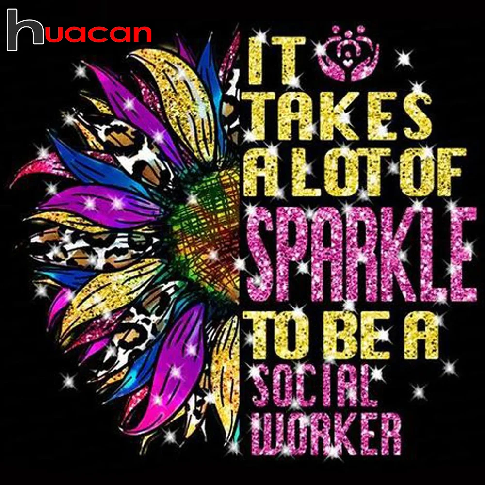 

Алмазная 5D картина Huacan, полноразмерная/круглая мозаика с квадратным/круглым текстом, вышивка, домашний декор в виде подсолнуха, стразы