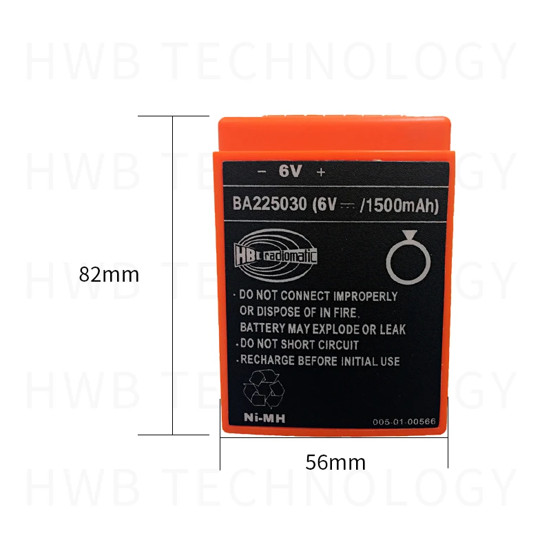 HBC BA225030 аккумуляторная батарея 225030 6 в 1500 мАч батарея дистанционного управления HBC батареи Ni-MH никель-металл гидридный насос грузовик