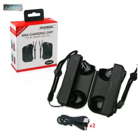 Мини estación de carga портативный para Nintend Swithc Joy-con indicador de зарядное устройство светодиодный-Negro - Цвет: black