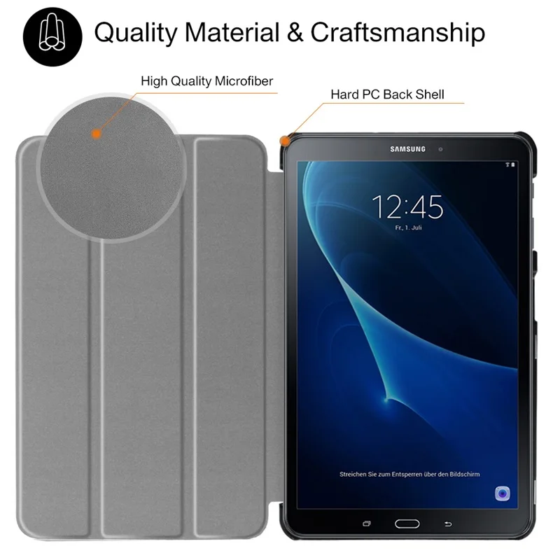 slim case for samsung galaxy tab a 10 1 2016sm t580 t585 magnetic funda tablet a6 10 1 2018 cover free global shipping