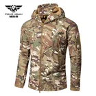 Мужская тактическая куртка из мягкой кожи акулы V6, зимняя уличная Водонепроницаемая Флисовая теплая куртка с капюшоном в стиле милитари, армейская камуфляжная верхняя одежда