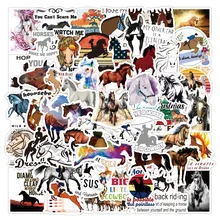 10/30/50PCS Horseman Equestrian Horse Stickers Aesthetic Laptop Water Bottle Waterproof DIY Graffiti Decal Sticker Packs Kid Toy