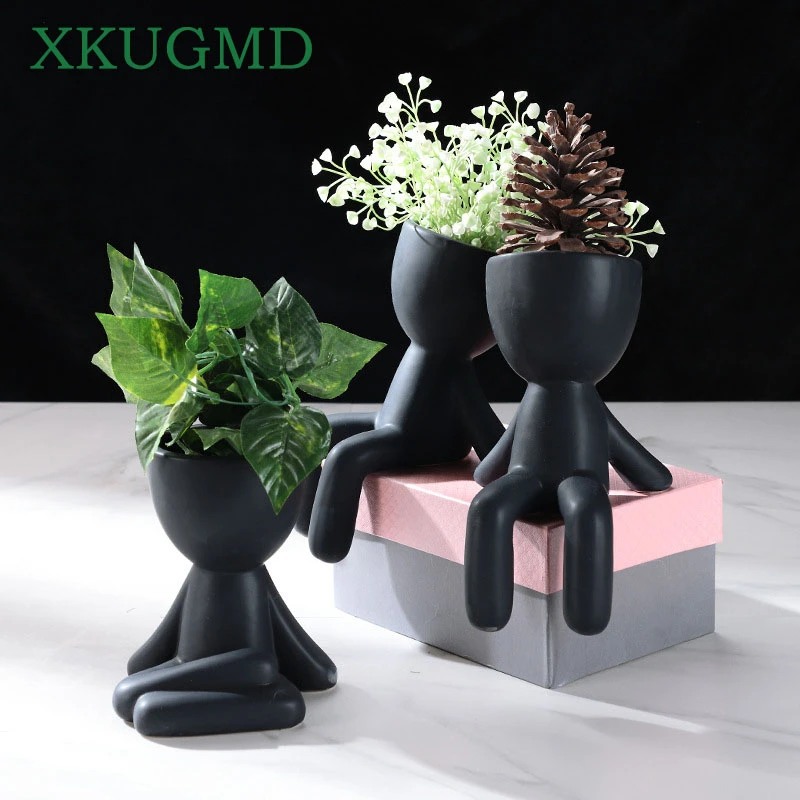 Новая скандинавская бытовая керамическая фигурка маленькие фигурки цветочный