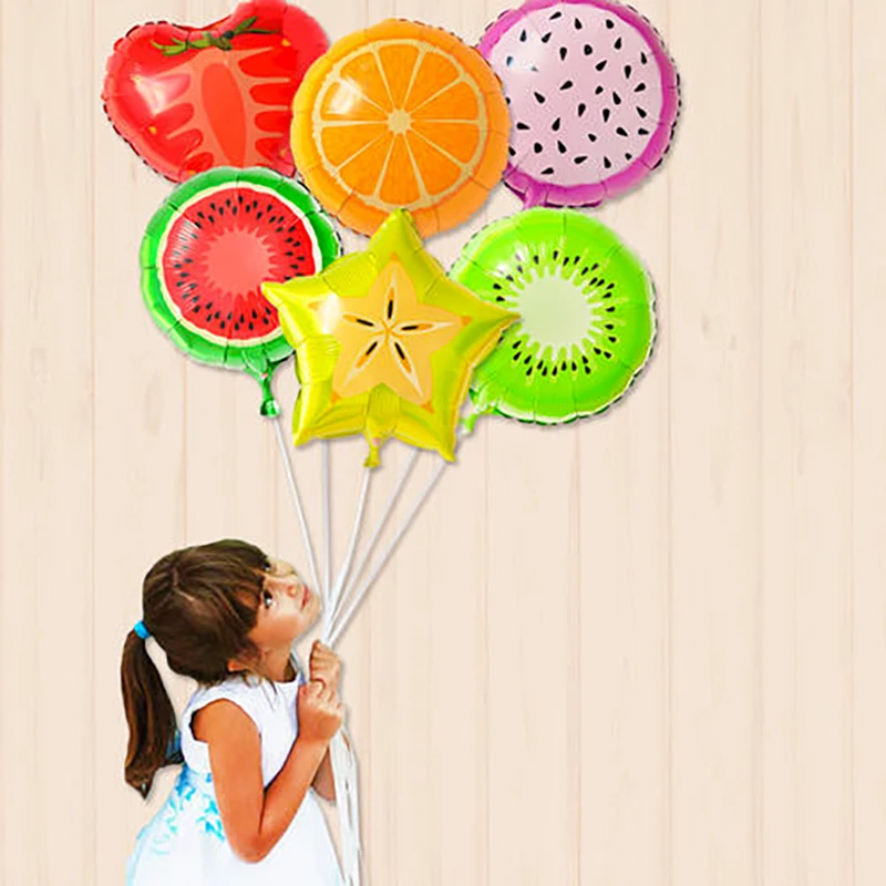 

Cute Fruit Foil Helium Balloons Orange Strawberry Watermelon Pineapple Kiwi Ballons Birthday Party Decoration Supplies Kids Toys