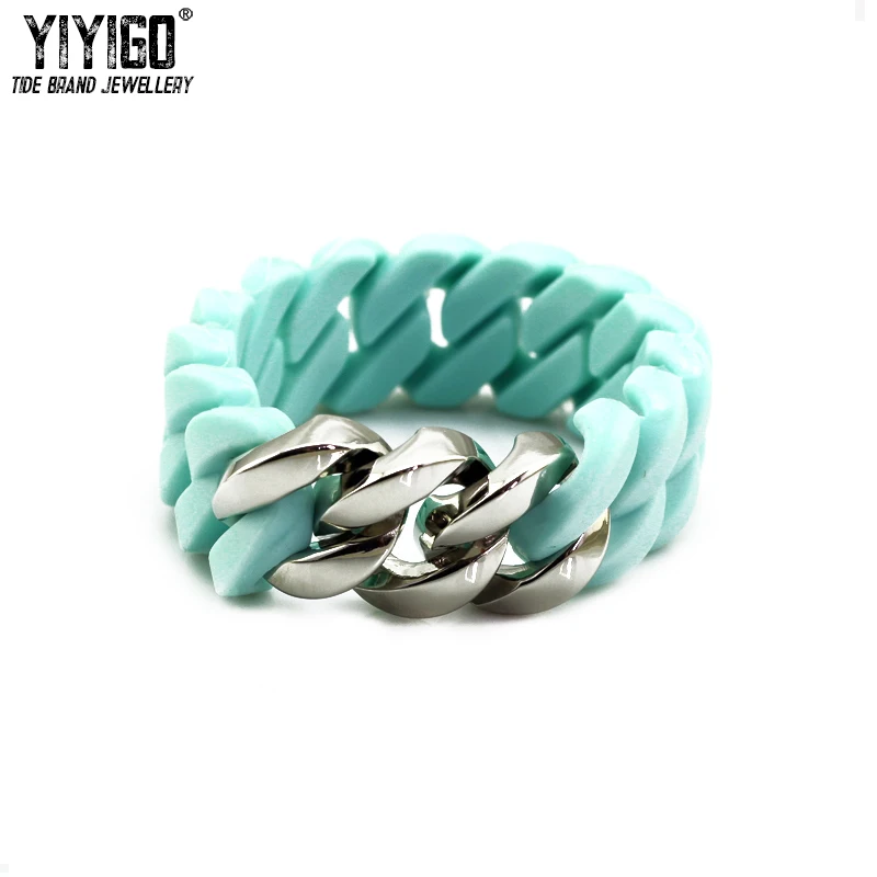 Оригинальный бренд Tide браслет из титановой стали зеленый мятно синий