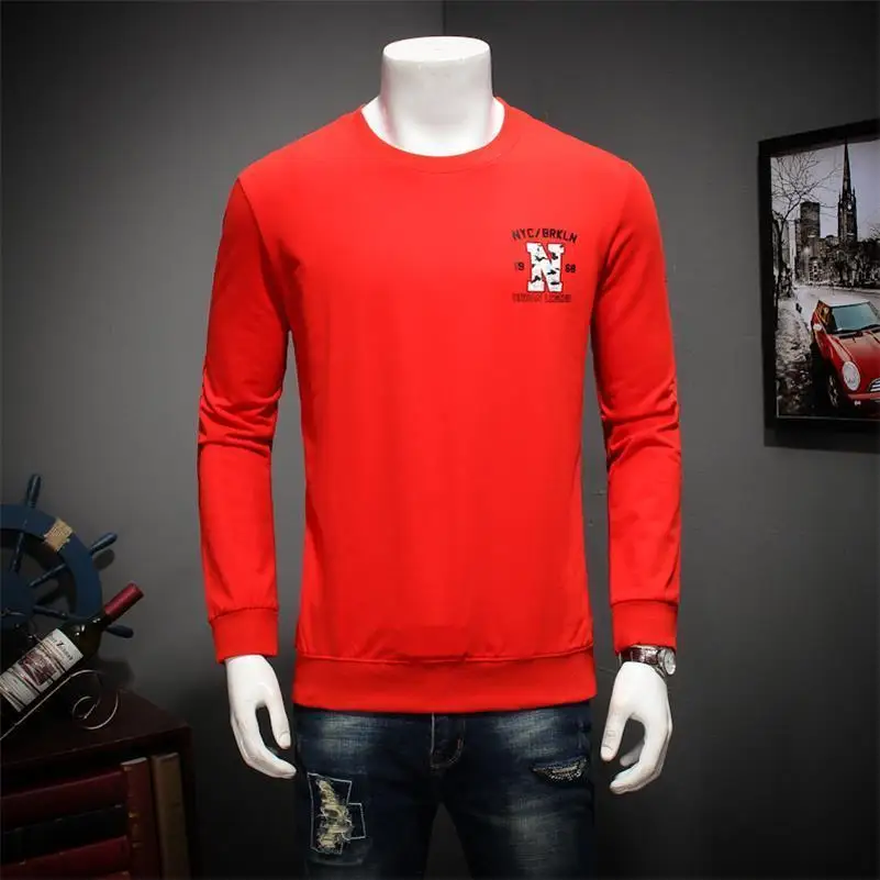 

plus Size 8XL Spring Autumn Classic Men Round Collar T Shirt Casual Long Sleeve Men High Quality Slim Fit Cotton Tops Tees