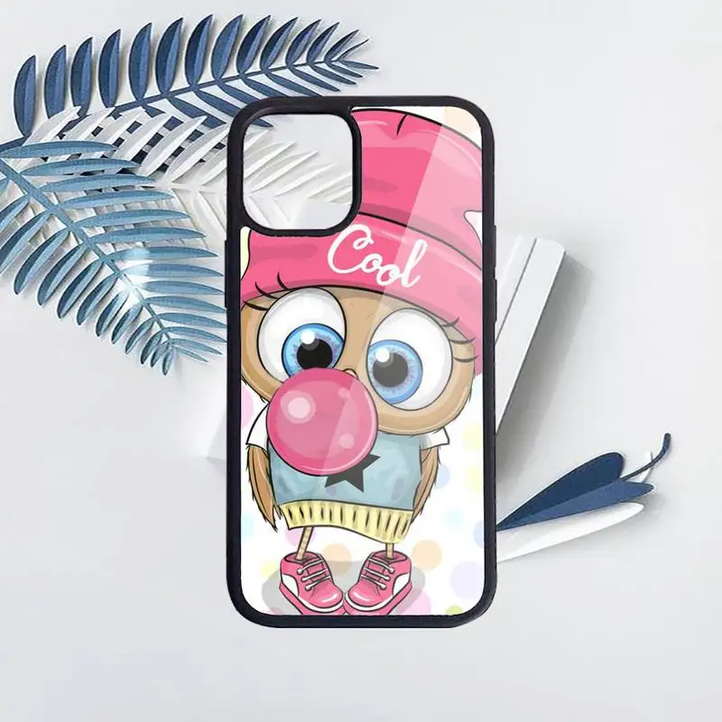 

Stylish and cute Animal Owl Phone Case for iPhone 11 12 pro XS MAX 8 7 6 6S Plus X 5S SE 2020 XR Hard PC
