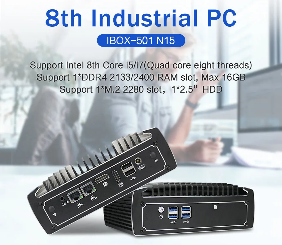 Minisys безвентиляторный настольный компьютер Intel Core i5 8250u 4k мини-ПК двойной Nic Barebone Nvidia i9 тонкий клиент поддержка 3g 4G модуль