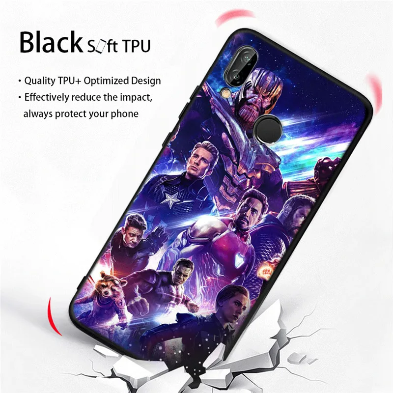 Герои Marvel Человек-паук Железный человек для huawei mate 20 10 P30 P20 P10 P9 P8 Lite Pro P Smart Мягкий силиконовый чехол Etui
