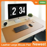 xiaomi miiiw oversized leather cork mouse pad double sided waterproof pvc leather desk table protector large gaming mouse mat