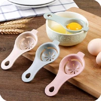 2pcs random color 136cm plastic egg separator white yolk sifting wheat straw home dining cooking gadget