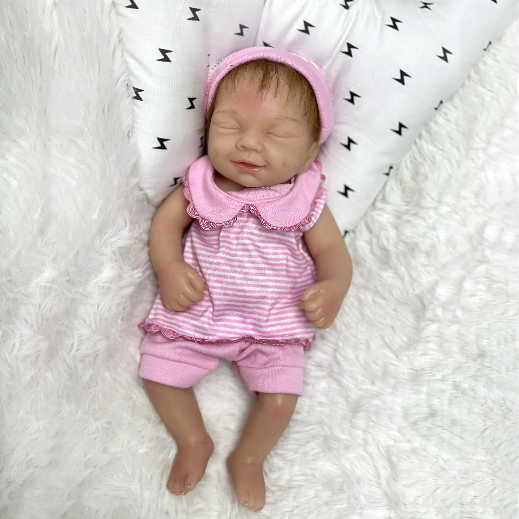 Полноразмерная платиновая силиконовая кукла адольли Реборн 12 дюймов