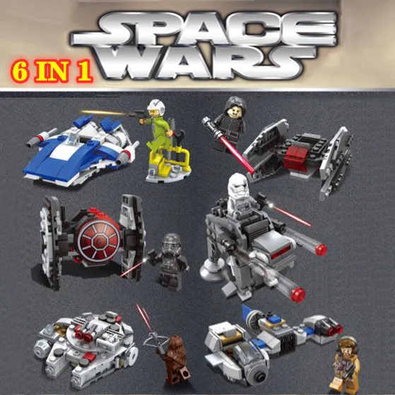 star mini TIE Fighter wars WING Falcon Millennium 75195 75196 75193 75194 compatible with lepining building blocks Bricks toys | Игрушки и