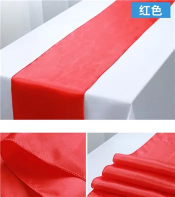 Color 7 Винтажные разноцветные белые рождественские белые синие атласные вечерние свадебные украшения Скатерть, дорожка - Цвет: Color 7