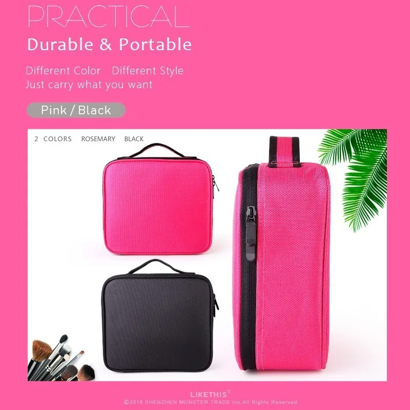 

2019 Professional Vanity Cosmetic Bag Organizer Women Travel Make Up Cases Big Capacity Cosmetics Suitcases For Makeup X3235