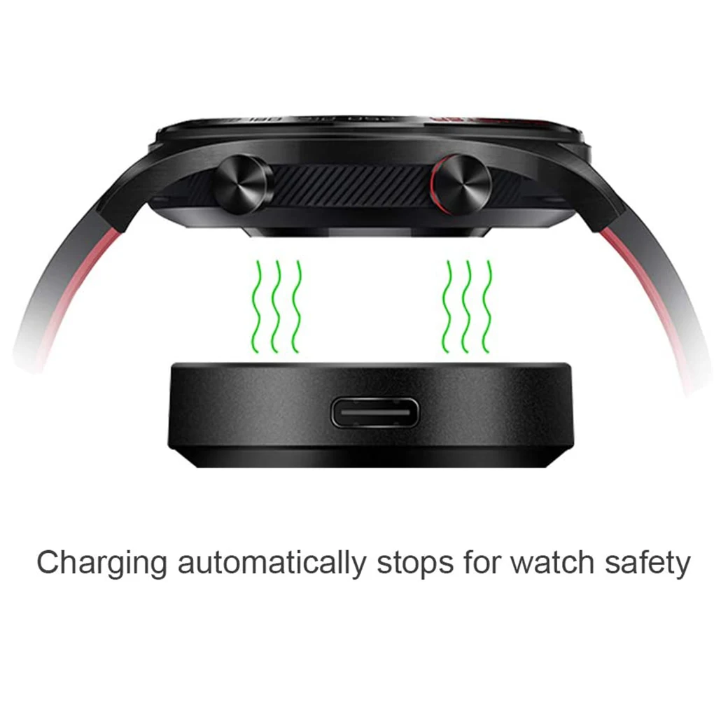 Портативное беспроводное зарядное устройство с USB-кабелем для Huawei Watch GT/GT2