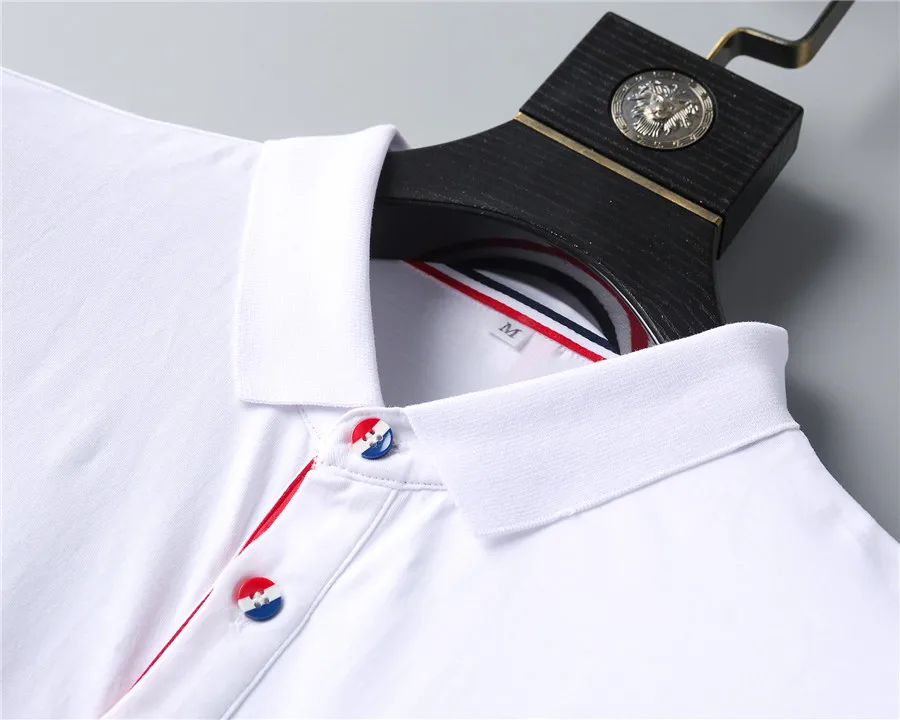 

2021 Brand Men Summer solid Polo Shirt Short Sleeve Slim Fit Polos Fashion Streetwear Tops Men Shirts Office Casual Shirts 3XL