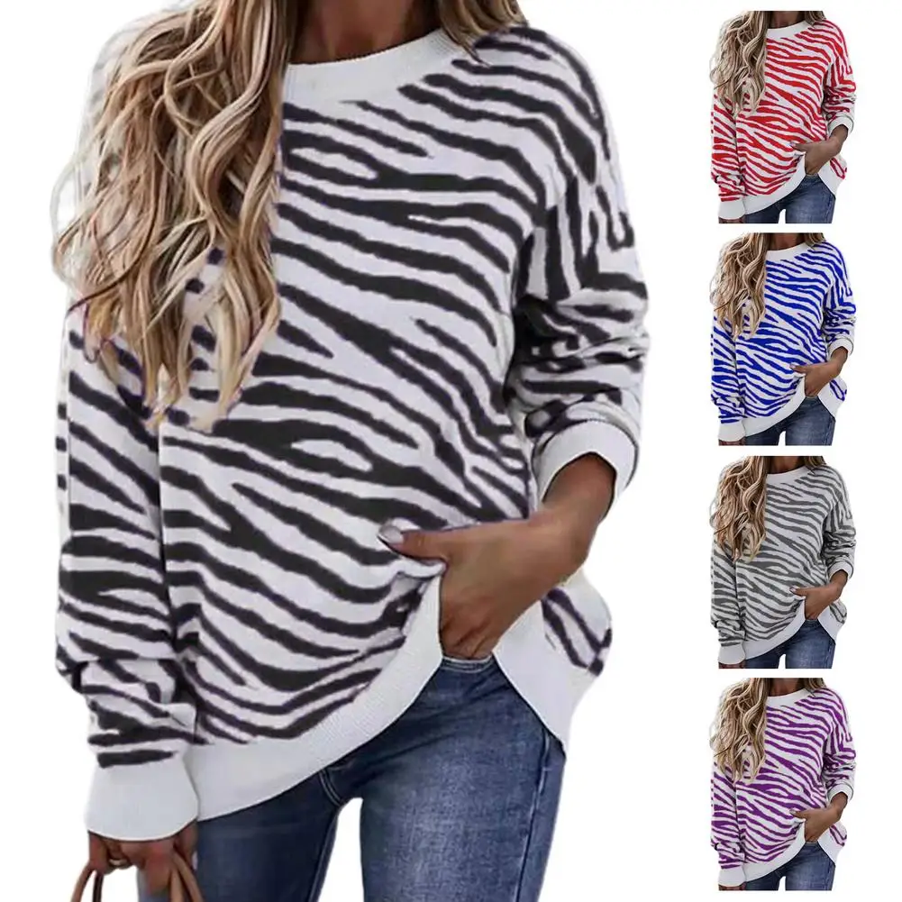 Pinto полосатый Повседневный Свитшот женский топ 2021 летний свитер Корейская