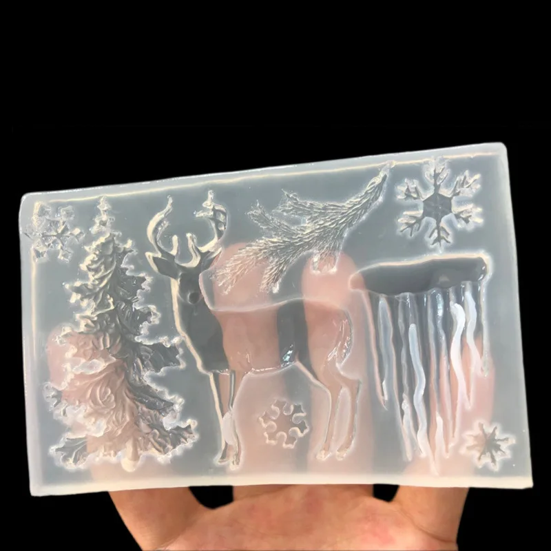 1 пижамный комплект на Рождество украшение силиконовые формы DIY Дерево дорогой