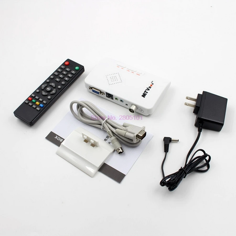 Dhl или fedex 20 шт. Φ-Top Box приемник Цифровой Внешний LCD PC CRT TV Box/аналоговый ТВ тюнер /