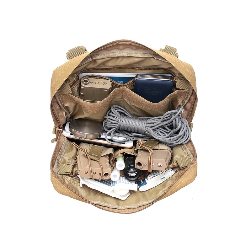 

Multi-Functional Tactical Chest Bag Military Adjustable Molle Tool Pouch Hunting Shoulder Bag Strap Zipper Pockets Backpack