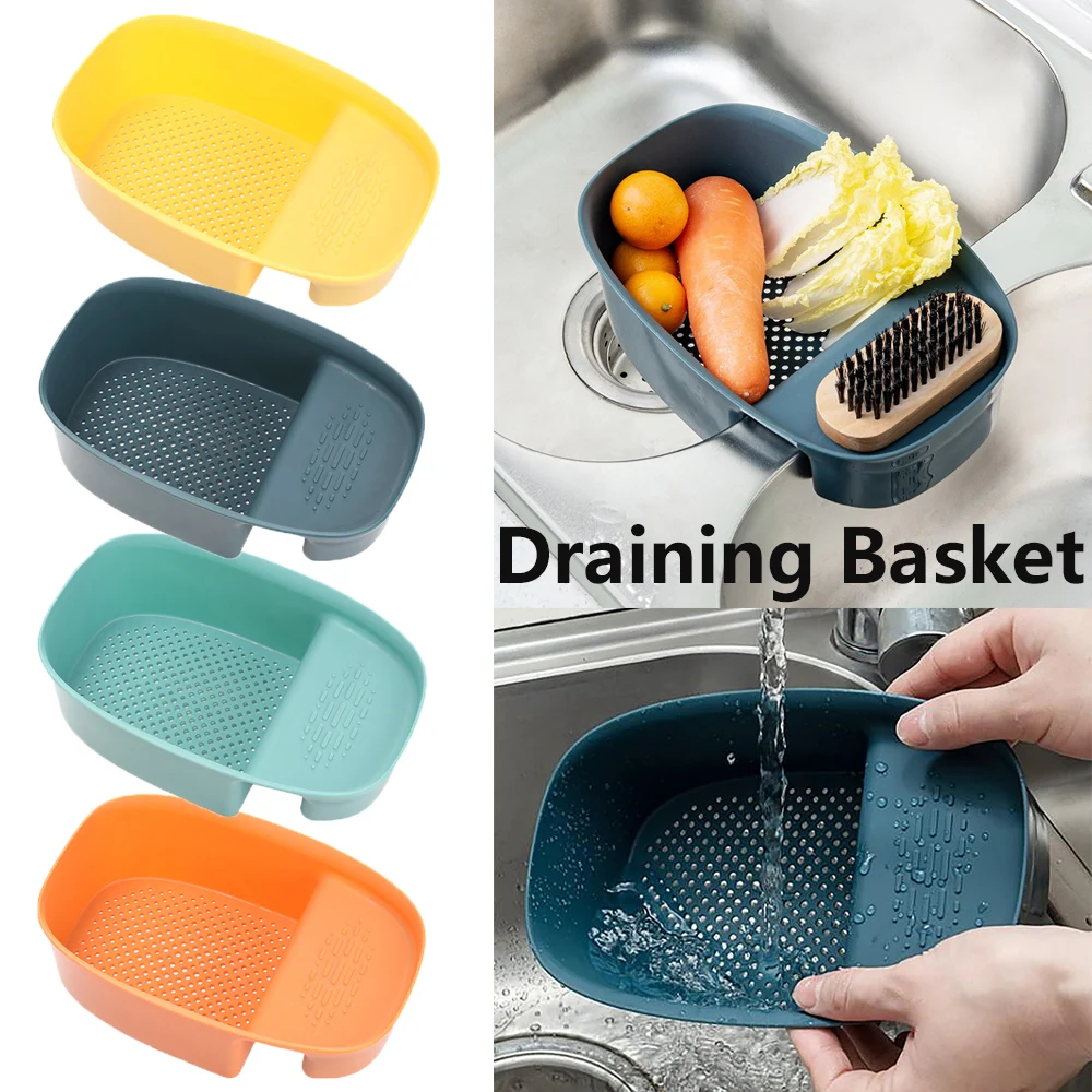 

Sink Filter Strainer Drain Vegetable Fruite Drainer Basket Suction Cup Sponge Holder kitchen Storage Rack Shelf Strainer Basket