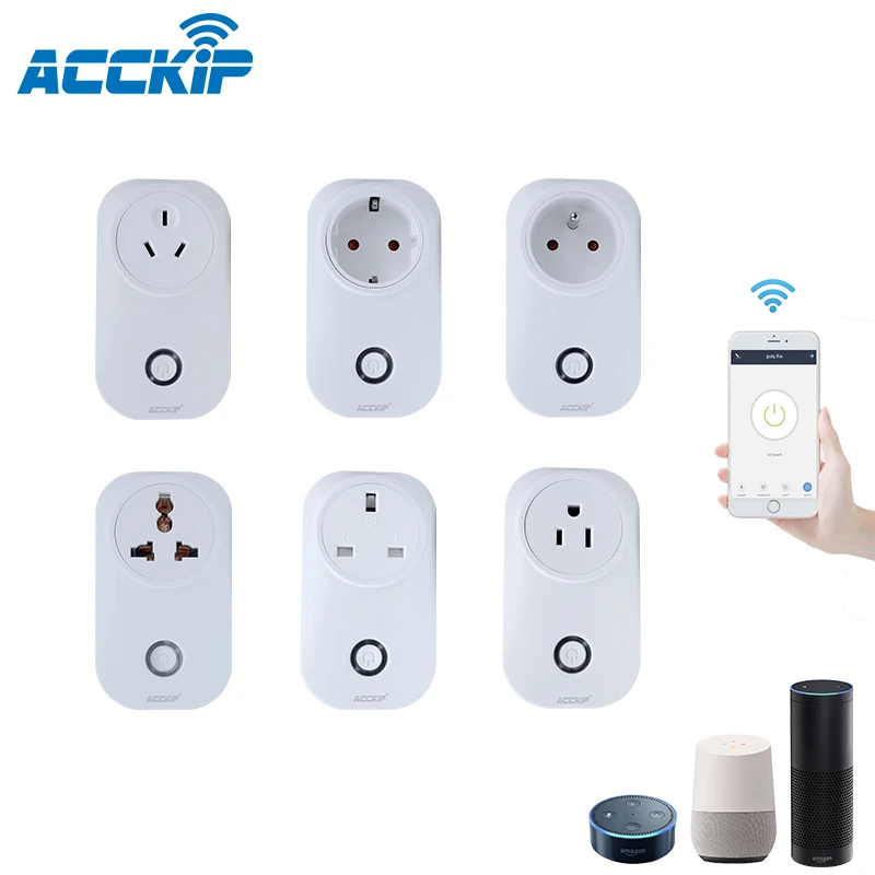 ACCKIP Wifi умная штепсельная розетка AU EU FR AI UK US стандартный переключатель