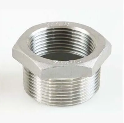 

1/2" Male x 3/8" Female DN15-DN10 Reducer Bushing Male Female BSPT Thread Stainless Steel SS304 Pipe Fittings For Water Gas Oil