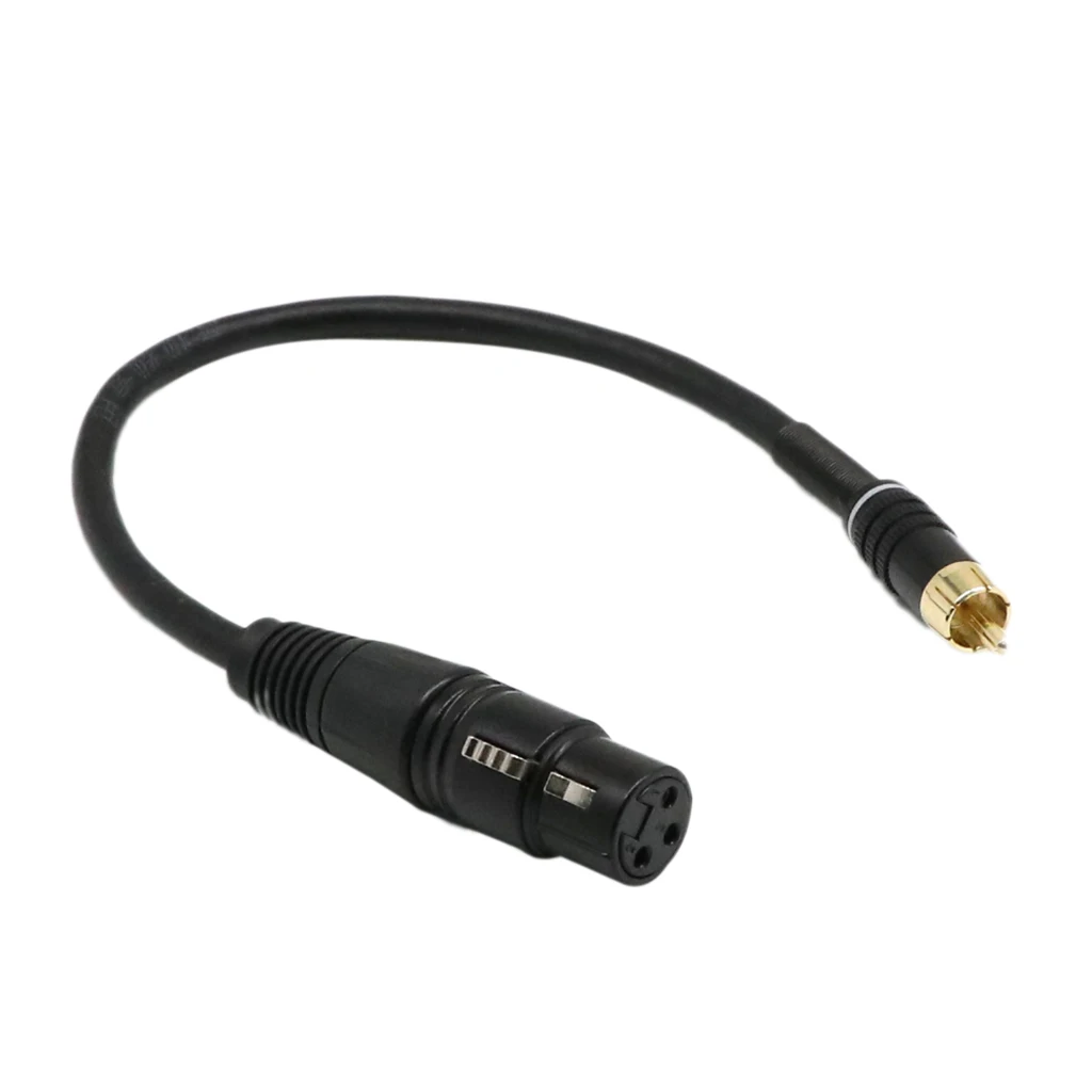 

1ft 3 Pin XLR Female to RCA Male Cable Adapter for Microphone Subwoofer