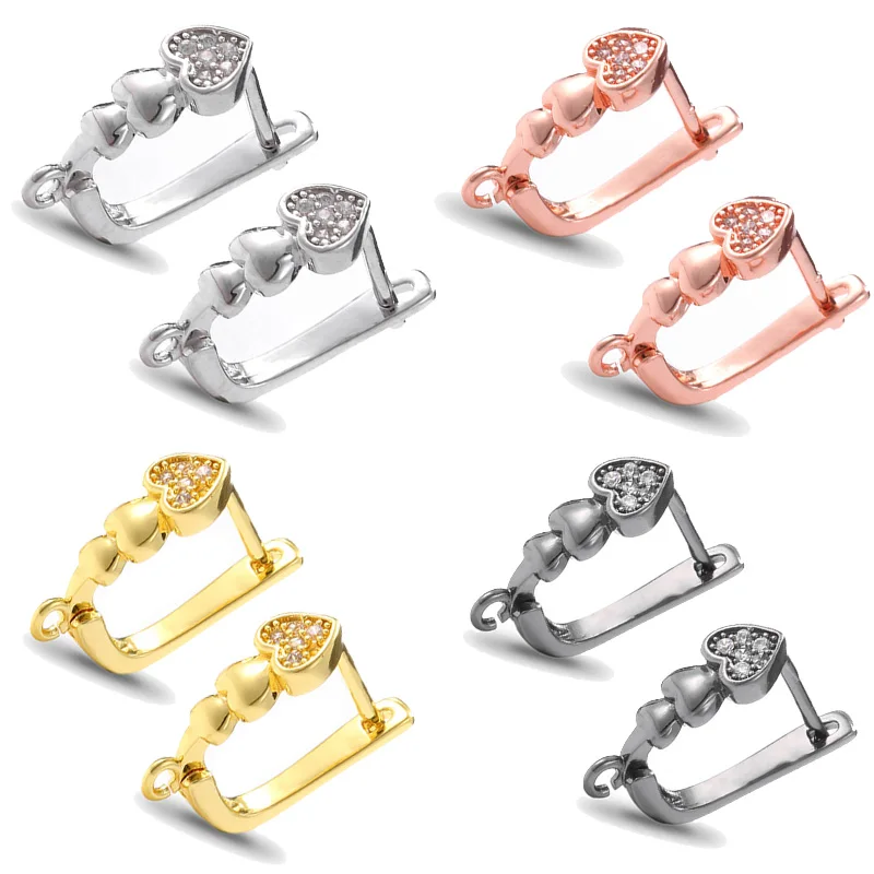 

New jewelry making Earrings clasp hook accessories zirconia AAA crystal pearl tassel Jewelry Charm Earrings 2020 fashion design