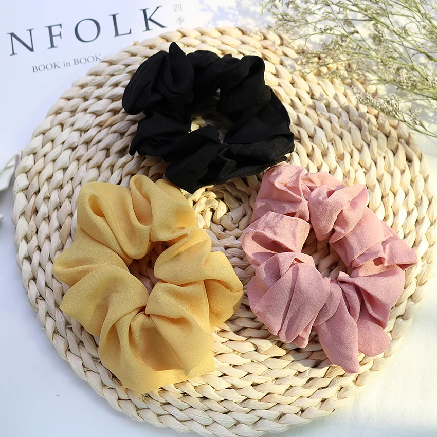 2/3/6pc Velvet Scrunchies Korean Elastic Hair Bands Set Accessories Girls