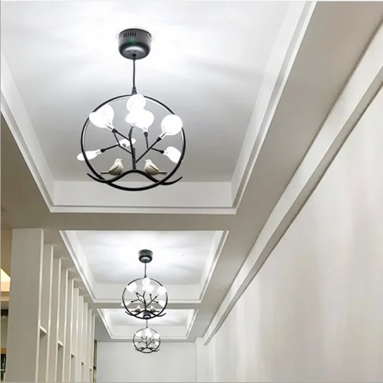 Household LED Nordic balcony lamp modern minimalist creative bar cloakroom home lighting corridor aisle bird porch chandelier |