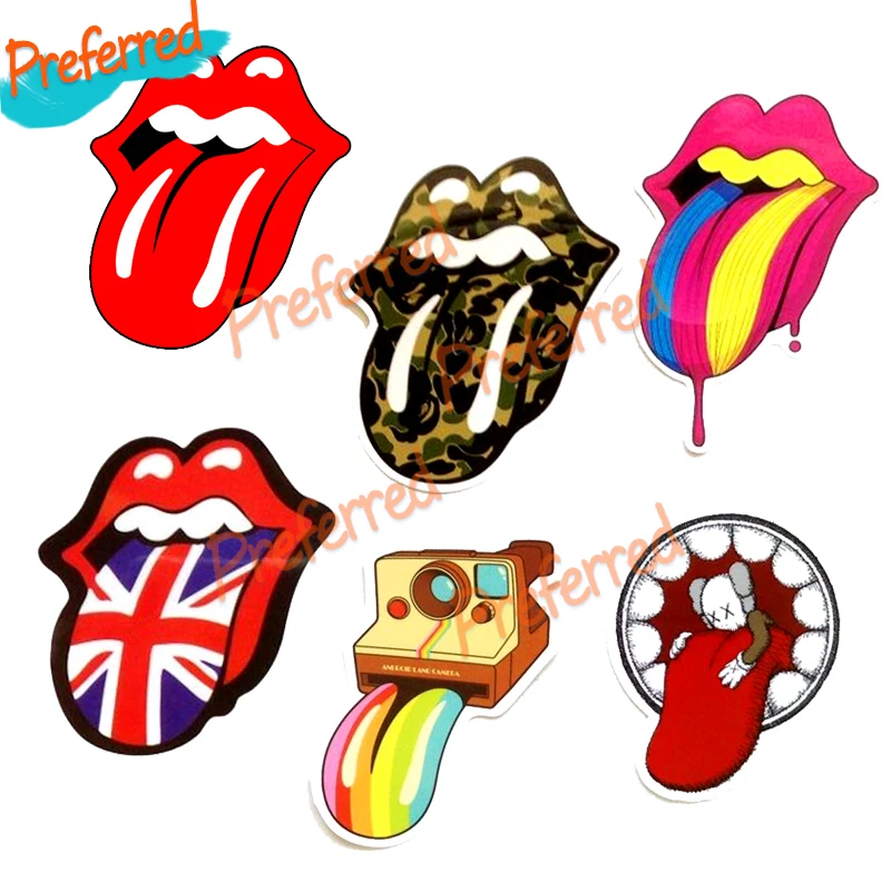 

High Quality Creative Tongue Decal Motocross Racing Laptop Helmet Trunk Wall Vinyl Car Sticker Die Cutting Waterproof PVC