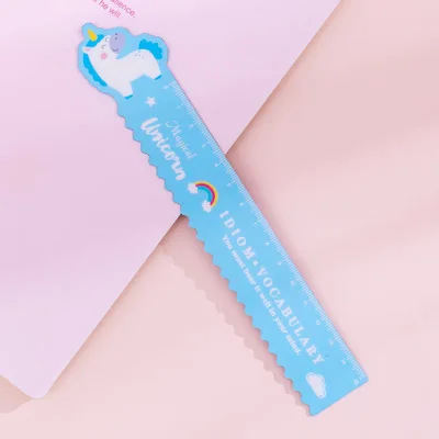 Зеленый Милые Креативные принадлежности Kawaii для учеников начальной школы мультяшная Милая 15 см линейка может быть согнута мягкая линейка волнистая линейка Лидер продаж - Цвет: Зеленый