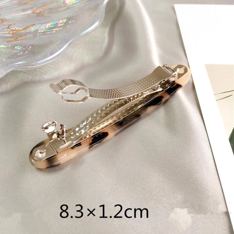 1 шт. Корейская ацетатная леопардовая заколка Женская Ретро винтажная Приморская