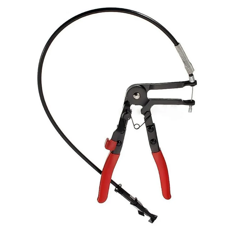 Auto Vehicle Tools Cable Type Flexible Wire Long Reach Hose Clamp Pliers For Car Repairs Hose Clamp Removal Tool enlarge