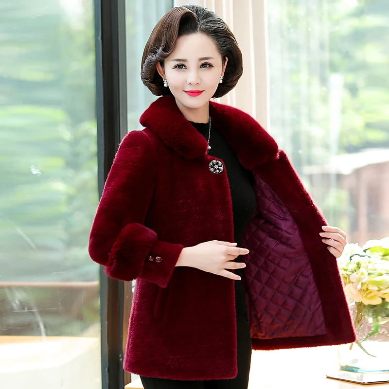 2023New Winter Mink Velvet Coat, Short Thick, Warm Woolen Cloth, Children's Autumn And Winter Plus Cotton Fashion Coat Full