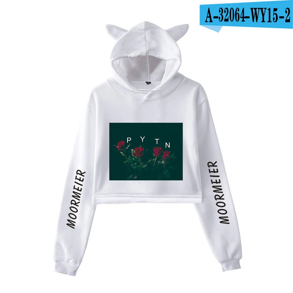 

Girl's Sexy Cat Ears Top Women Hoodies Sweatshirt Sexy Clothes Print Casual Hooded Pullovers Female High Quality Tops