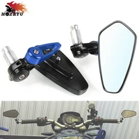 motorcycle mirror blue len handle bar end rearview side mirror for yamaha fz8 fz6 xv950 xv 250 950 scr950 tdm 850 900 mt01