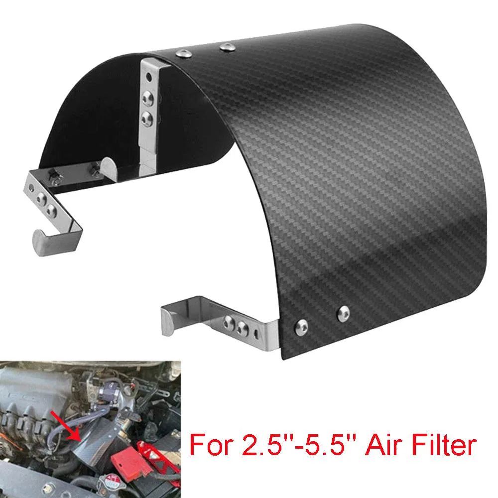 

2.5\\\\\\\"-5.5\\\\\\\" Air Filter Cover Accessories Car Cold Air Intake Filter Heat Shield Parts Air Filter Cover Carbon Fiber