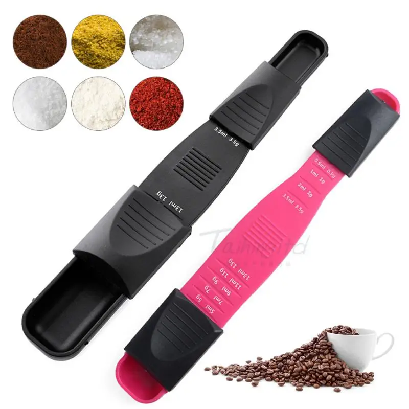 Мерные ложки с регулируемой шкалой измерительная ложка мерная чашка двойной