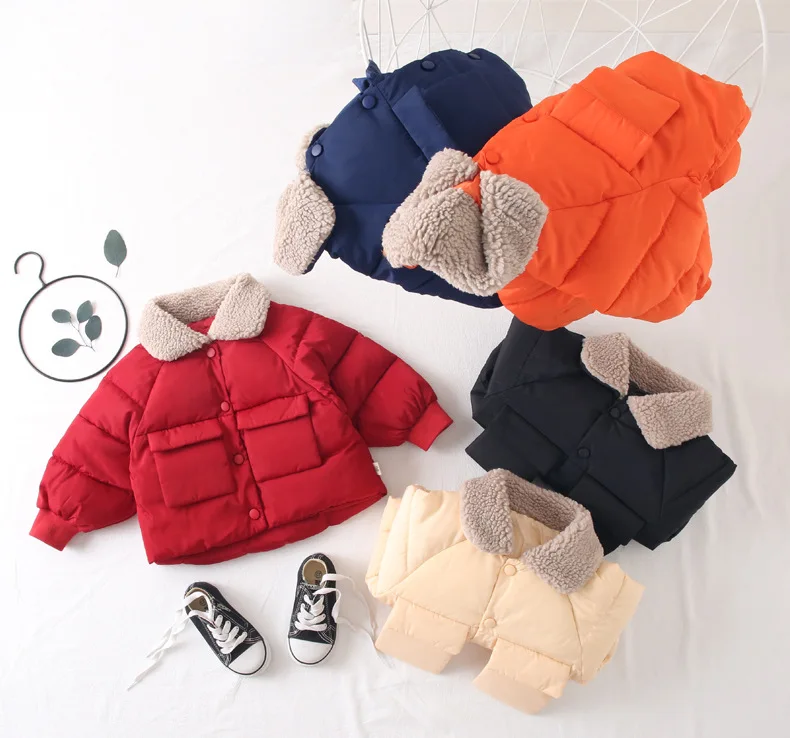 Children Coat Baby girls coats padded jackets winter Kids Warm lapel Outerwear Coat toddler Parker jacket Outerwear clothes