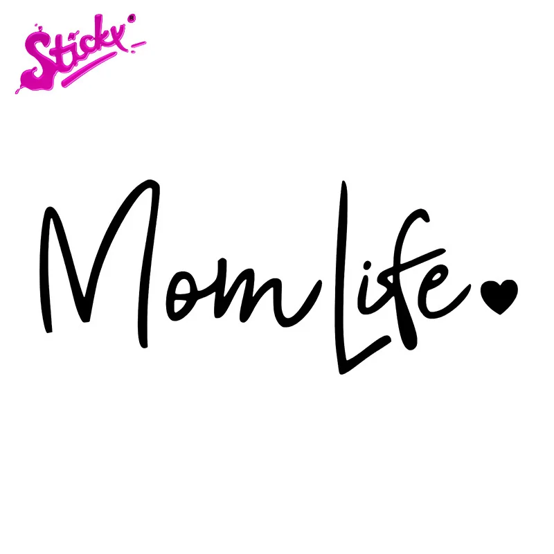 Наклейка на автомобиль с надписью Mom Life декоративная наклейка мотоцикл