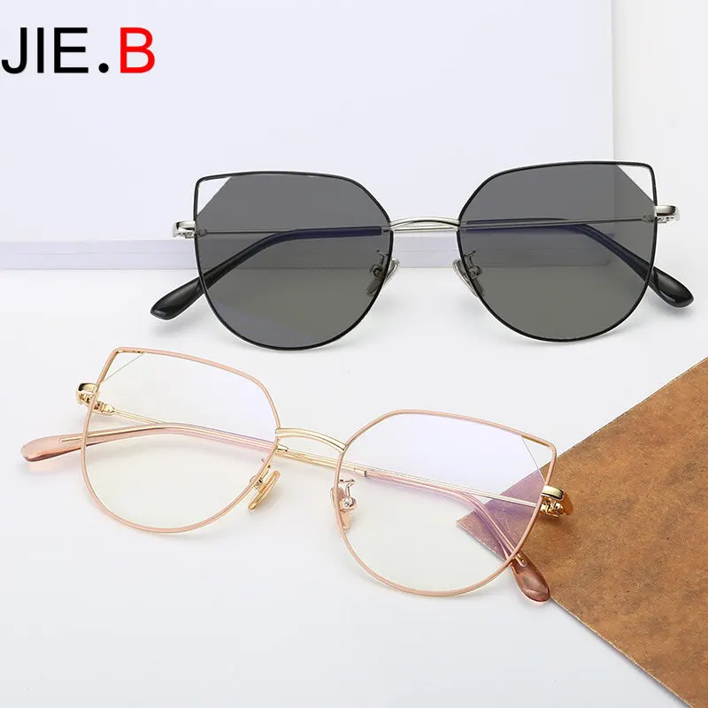 Новинка 2020 фотохромные линзы модная Ретро оправа для очков кошачий глаз при