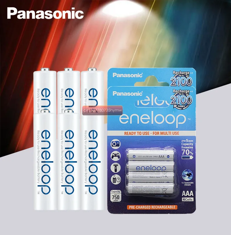 Panasonic 1,2 V 800mAh AAA аккумуляторная батарея для дистанционного управления игрушки Ni-MH Предварительно заряженный цикл батареи 2100 раз