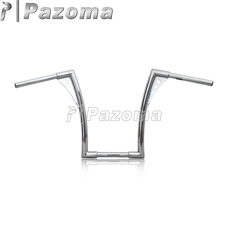 Хром Мотоцикл 1" Rise вешалка бар Handbars ручной Бар для Harley Davidson FLST FXST Sportster XL - Цвет: Chrome