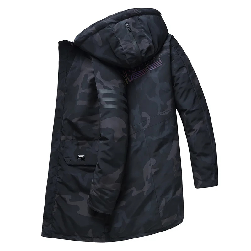 Новое поступление модная зимняя очень большая длинная стеганая хлопковая куртка