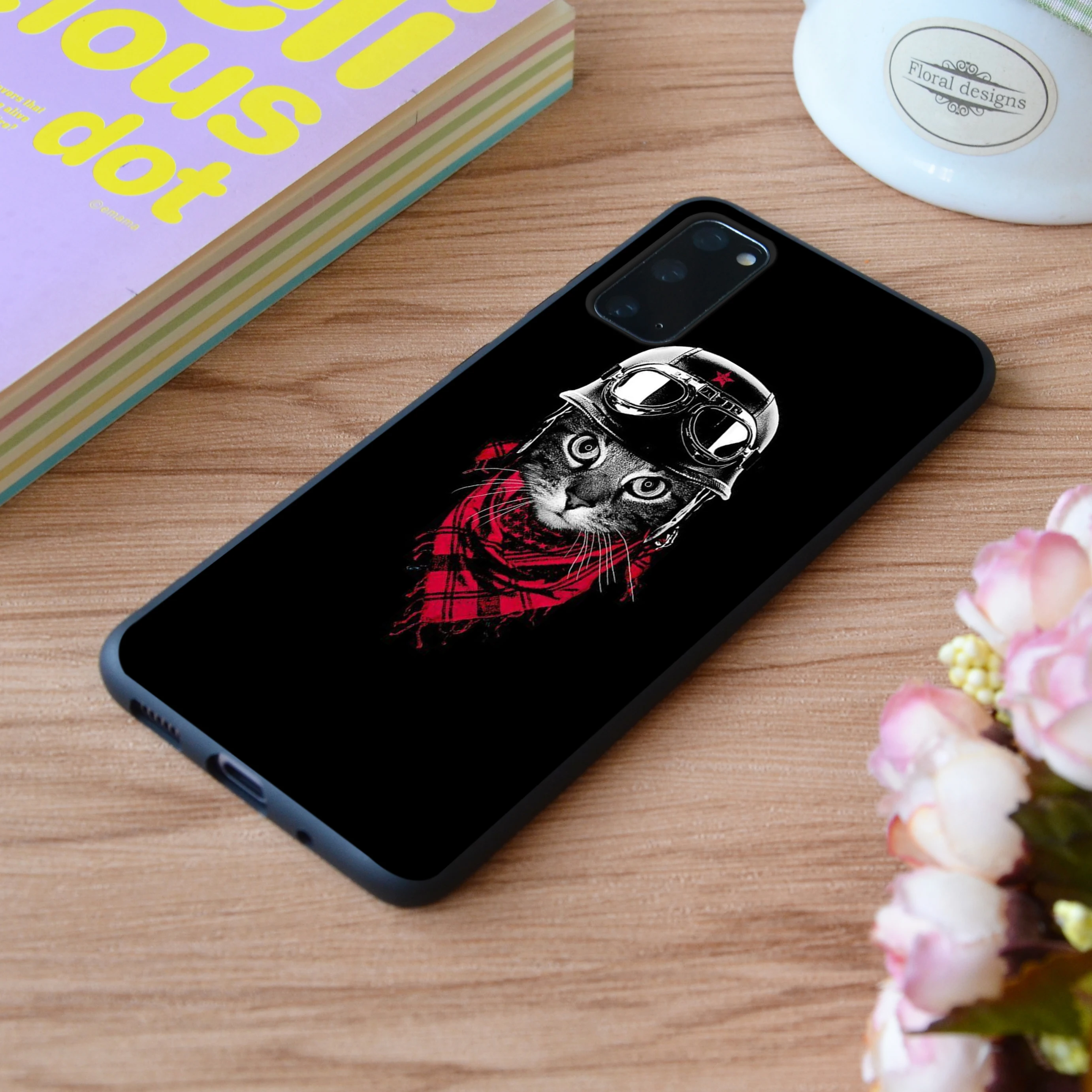 

For Samsung Cool Cat Motor Print Soft Silicone Matt Case TPU Cover Galaxy S Note M and Galaxy A
