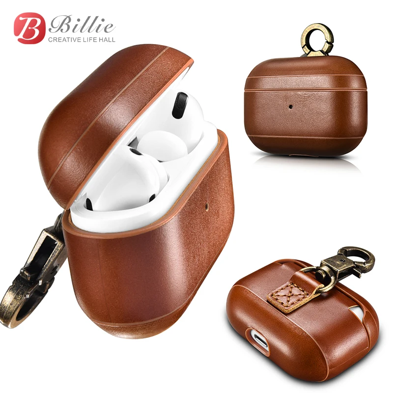 

Genuine Leather Case For Airpods Pro Case Wireless Bluetooth for apple airpods pro Case Cover Earphone Case For Air Pods pro 3
