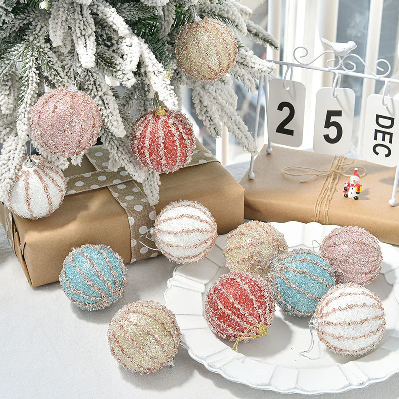 

8CM Hanging Ball Christmas Home Decor Christmas Tree Hanging Ornaments Party Wedding New Year Home Decor